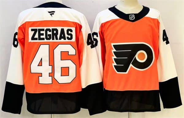 Philadelphia Flyers #46 Trevor Zegras Orange 2024 Stitched Jersey
