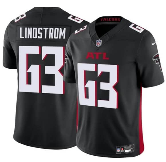 Atlanta Falcons #63 Chris Lindstrom Black 2025 F.U.S.E. Vapor Untouchable Limited Stitched Jersey