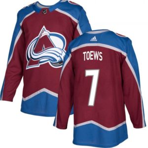 Colorado Avalanche #7 Devon Toews Burgundy Stitched Jersey
