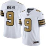 Saints #9 Drew Brees White Stitched Limited Rush Nike Jersey