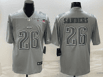 Philadelphia Eagles #26 Miles Sanders Gray Super Bowl LVII Patch Atmosphere Fashion Stitched Jersey