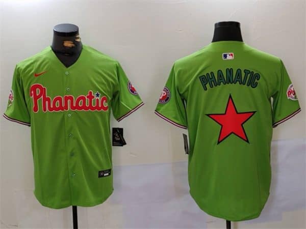 Philadelphia Phillies Phanatic Green Cool Base Stitched Jersey