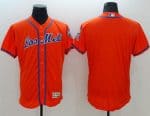 Mets Blank Orange Flexbase Authentic Collection Los Mets Stitched Jersey