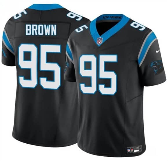 Carolina Panthers #95 Derrick Brown Black 2025 F.U.S.E. Vapor Limited Stitched Jersey