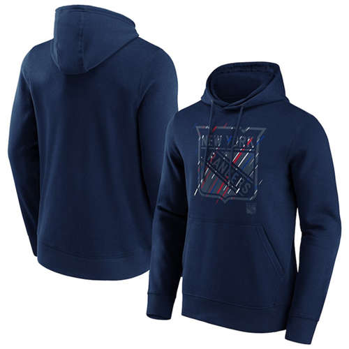 New York Rangers Navy Etch Hoodie