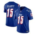 New England Patriots #15 Ezekiel Elliott Blue 2023 F.U.S.E. Vapor Limited Stitched Jersey