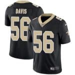 New Orleans Saints #56 DeMario Davis Black Vapor Untouchable Limited Stitched Jersey