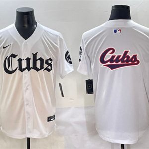 Chicago Cubs Team Big Logo White 'Gothic North Side Edition' Vapor Premier Limited Stitched Jersey