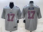 Buffalo Bills #17 Josh Allen Gray Atmosphere Fashion Stitched Jersey