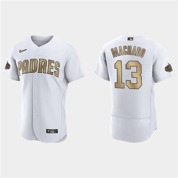 San Diego Padres #13 Manny Machado 2022 All-Star White Flex Base Stitched Baseball Jersey