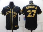 Toronto Blue Jays #27 Vladimir Guerrero Jr. Black Gold Flex Base Stitched Jersey