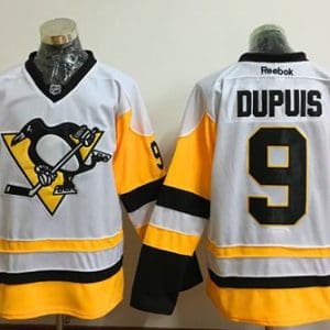 Penguins #9 Pascal Dupuis White New Away Stitched Jersey