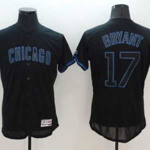 Cubs #17 Kris Bryant Black Fashion Flexbase Authentic Collection Stitched Jersey
