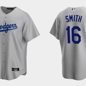 Los Angeles Dodgers #16 Will Smith Gray Cool Base Stitched Jersey