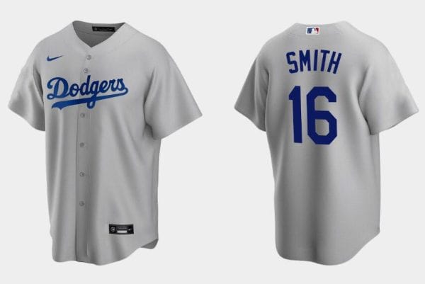 Los Angeles Dodgers #16 Will Smith Gray Cool Base Stitched Jersey