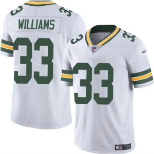Green Bay Packers #33 Evan Williams White Vapor Untouchable Limited Stitched Jersey