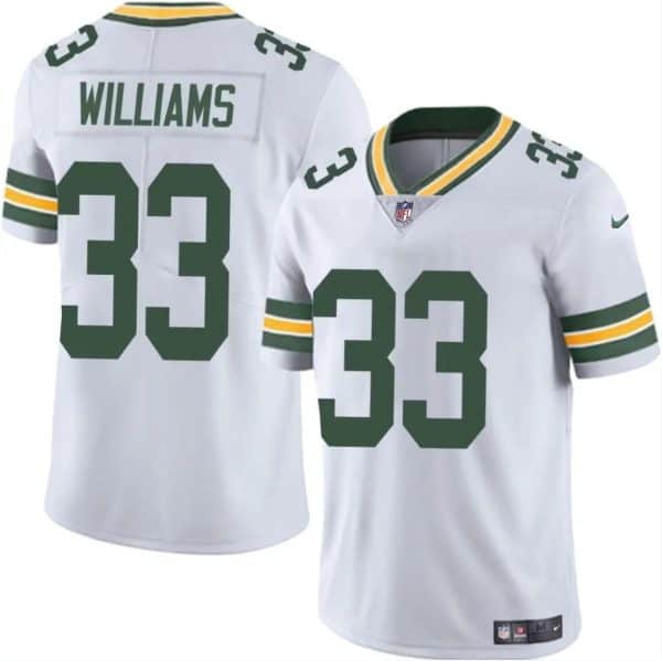 Green Bay Packers #33 Evan Williams White Vapor Untouchable Limited Stitched Jersey