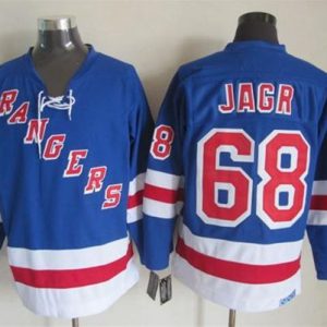 Rangers #68 Jaromir Jagr Light Blue CCM Throwback Stitched Jersey