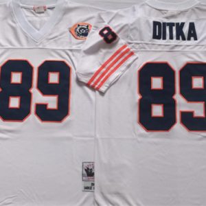 Chicago Bears #89 DITKA White Stitched Jersey