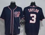 Nationals #3 Michael Taylor Navy Blue New Cool Base Stitched Jersey
