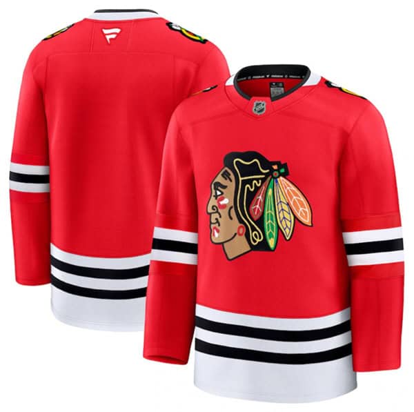 Chicago Blackhawks Blank Red 2024-25 Home Stitched Jersey