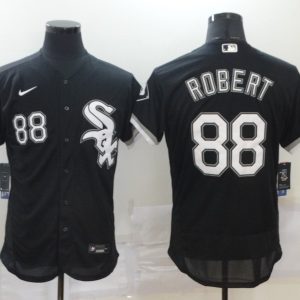Chicago White Sox #88 Luis Rober Black Flex Base Stitched Jersey