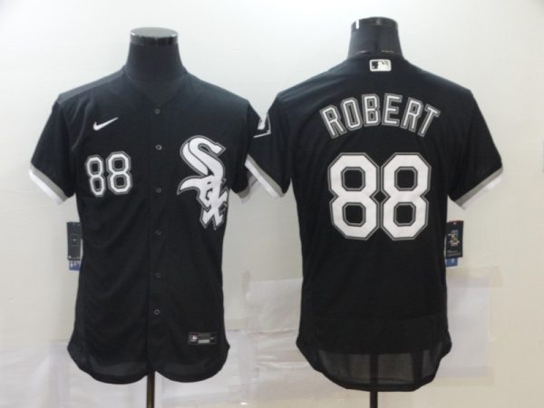 Chicago White Sox #88 Luis Rober Black Flex Base Stitched Jersey