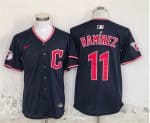 Cleveland Guardians #11 Jose Ramirez Navy Stitched Jersey