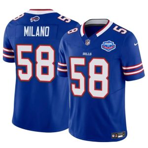 Buffalo Bills #58 Matt Milano Blue 2025 F.U.S.E. With Farewell Patch Vapor Untouchable Limited Stitched Jersey