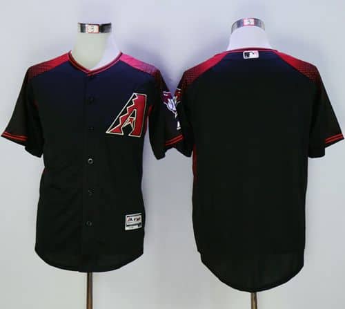 Diamondbacks Blank Black Brick New Cool Base Stitched Jersey