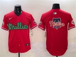 Philadelphia Phillies Team Big Logo Red Phanatic Limited Stitched Jersey