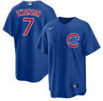 Chicago Cubs #7 Dansby Swanson Royal Cool Base Stitched Jersey