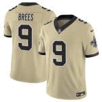 New Orleans Saints #9 Drew Brees Gold 2025 F.U.S.E. Alternate Vapor Limited Football Stitched Jersey