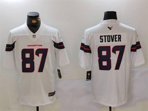 Houston Texans #87 Cade Stover White Vapor Untouchable Football Stitched Jersey
