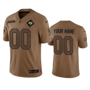 Tampa Bay Buccaneers Custom 2023 Brown Salute To Service Limited Stitched Jersey
