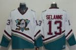 Ducks #13 Teemu Selanne White CCM Throwback Stitched Jersey