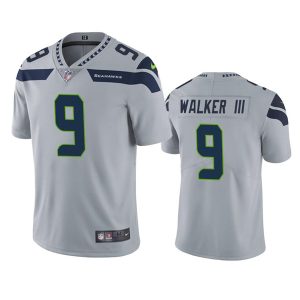 Seattle Seahawks #9 Kenneth Walker III Grey Vapor Untouchable Limited Stitched Jersey