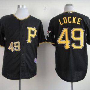 Pirates #49 Jeff Locke Black Cool Base Stitched Jersey
