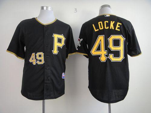 Pirates #49 Jeff Locke Black Cool Base Stitched Jersey