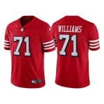 San Francisco 49ers #71 Trent Williams Red Vapor Untouchable Limited Stitched Jersey