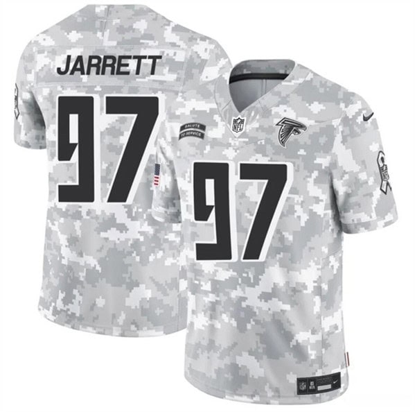 Atlanta Falcons #97 Grady Jarrett 2024 F.U.S.E. Arctic Camo Salute To Service Limited Stitched Jersey