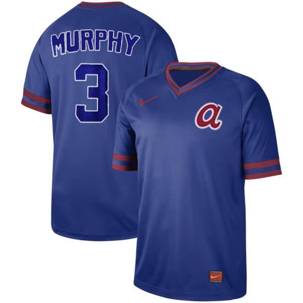 Atlanta Braves #3 Dale Murphy Blue Cooperstown Collection Legend Stitched Jersey