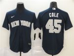 New York Yankees #45 Gerrit Cole Navy Cool Base Stitched Jersey