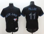Blue Jays #11 Kevin Pillar Black Fashion Flexbase Authentic Collection Stitched Jersey