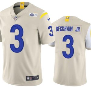 Los Angeles Rams #3 Odell Beckham Jr. 2021 Bone Vapor Untouchable Limited Stitched Football Jersey