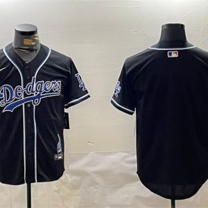 Los Angeles Dodgers Blank Black 2024 World Series Champions Limited Stitched Jersey