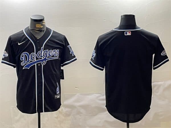 Los Angeles Dodgers Blank Black 2024 World Series Champions Limited Stitched Jersey