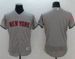 Yankees Blank Grey Fashion Stars Stripes Flexbase Authentic Stitched Jersey