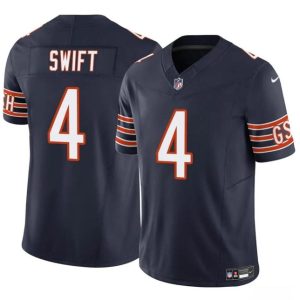 Chicago Bears #4 D¡¯Andre Swift Navy 2023 F.U.S.E. Vapor Stitched Jersey
