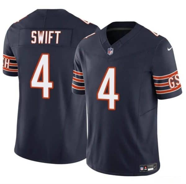Chicago Bears #4 D¡¯Andre Swift Navy 2023 F.U.S.E. Vapor Stitched Jersey